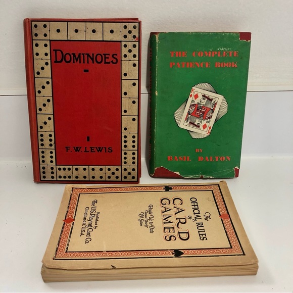 Games Vintage Dominoes 1921 Hoyle Card Games Patience Bundle Of 3 Books Poshmark